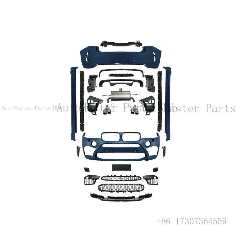 

Комплект обвеса для X6 F16 2014-2019: бампер, решетка радиатора, боковые пороги. 100% совместимость, новый дизайн.