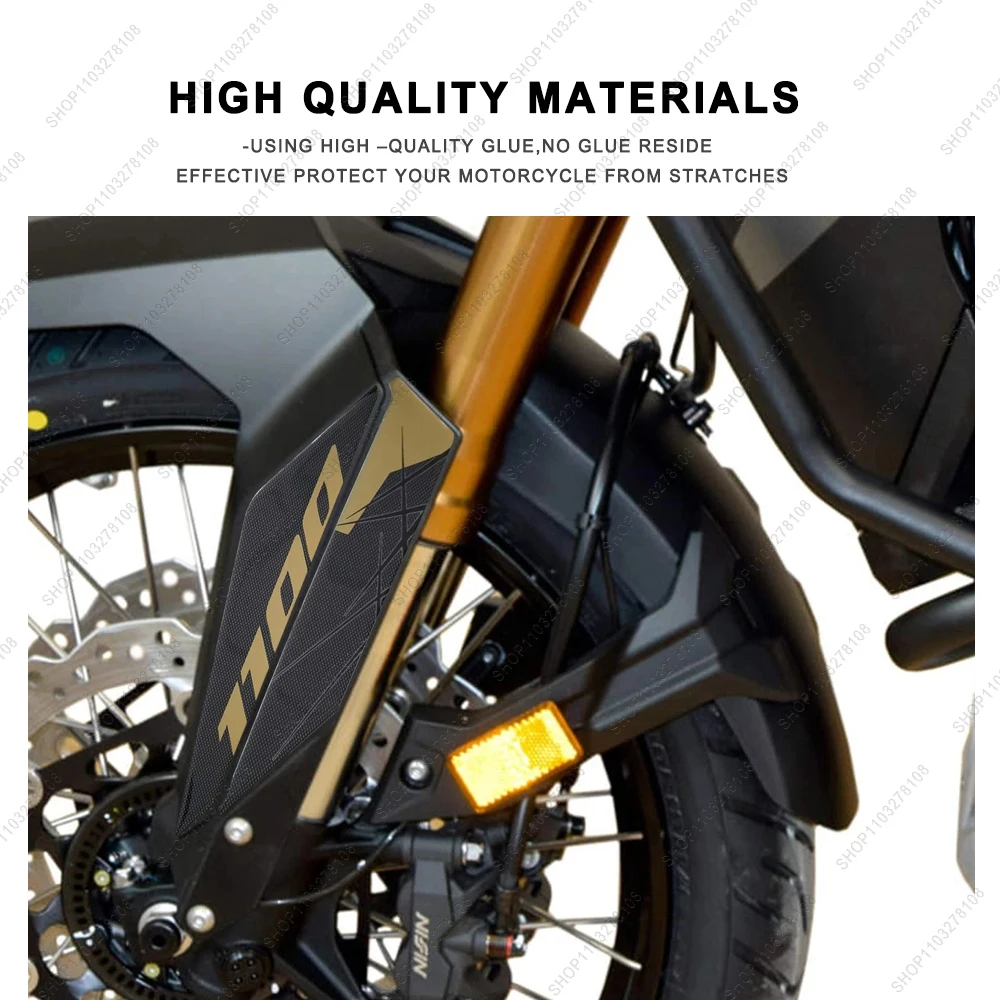 For Honda Africa Twin Adv 2024 Motorcycle Anti slip Fork Guards Mudguard Protection Sticker 3D Epoxy Resin Decals