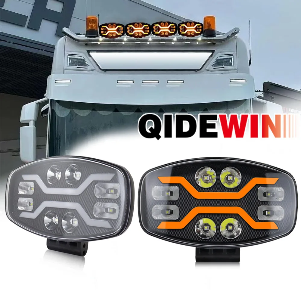 

9 Inch 12V 24V Led Driving Lights Spotlight For Benz Truck Off Road HeadlightAuxiliary Square CarFlash White Yellow 100W 22000LM
