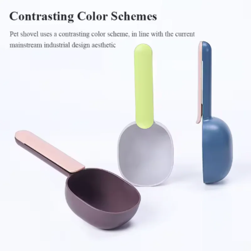 Multifunctional Pet Food Spoon Shovel with Sealed Bag Clip - Creative Measuring Cup Curved Design Easy to Clean for Dogs And Cat view 6