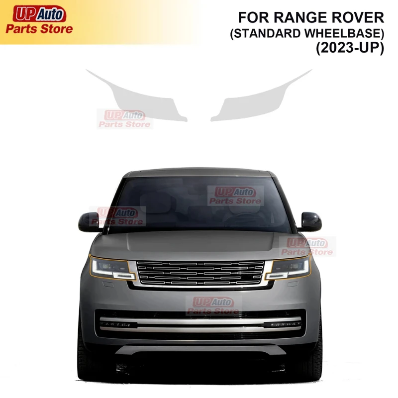 

2 Pcs Car Headlight Protective Film Transparent Black TPU Sticker for Range Rover Standard Wheelbase 2023-UP Rearview