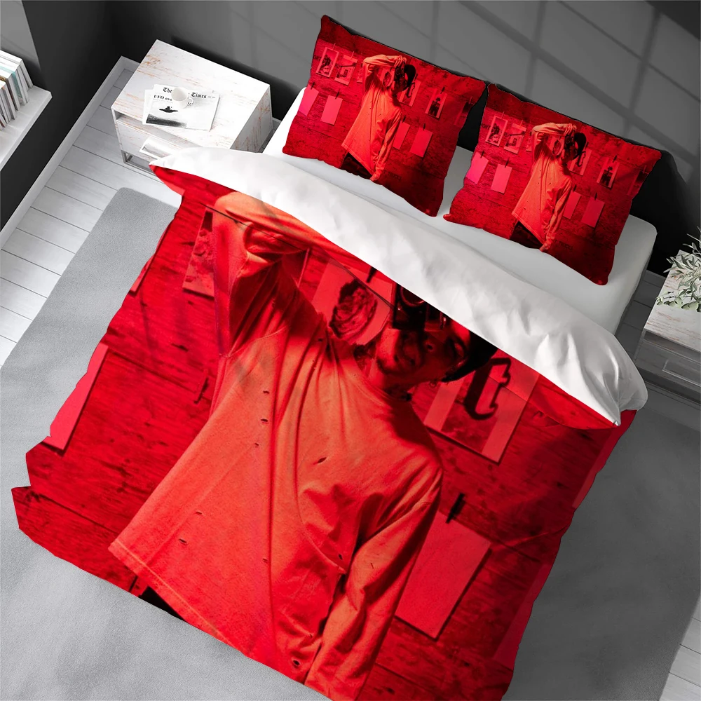 

Комплект постельного белья R-Rauw A-Alejandro: пододеяльник, простыня и наволочки из мягкого хлопка для дома, 3 предмета, подарок для студенческого общежития