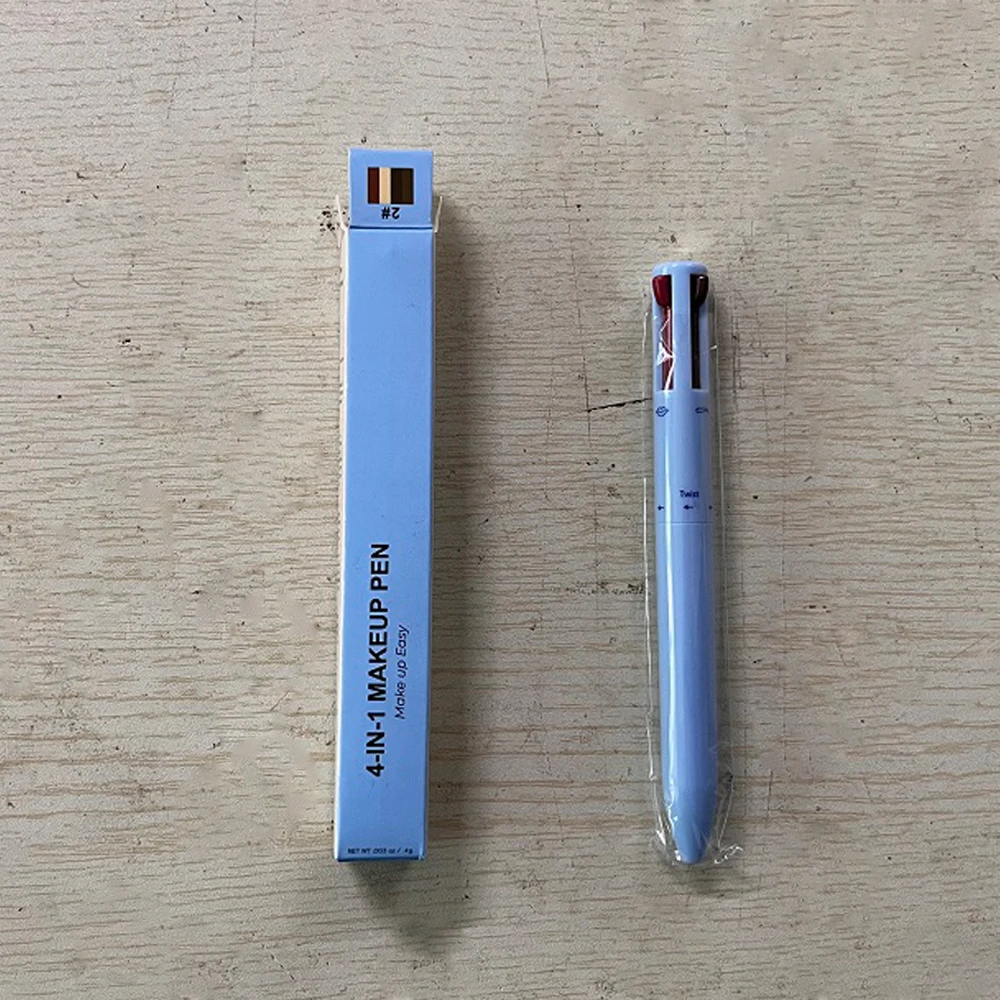 1 pièces 4 en 1 résistant à la sueur longue durée crayon à sourcils dessin sourcils étanche facile couleur stylo à sourcils maquillage stylo cosmétique