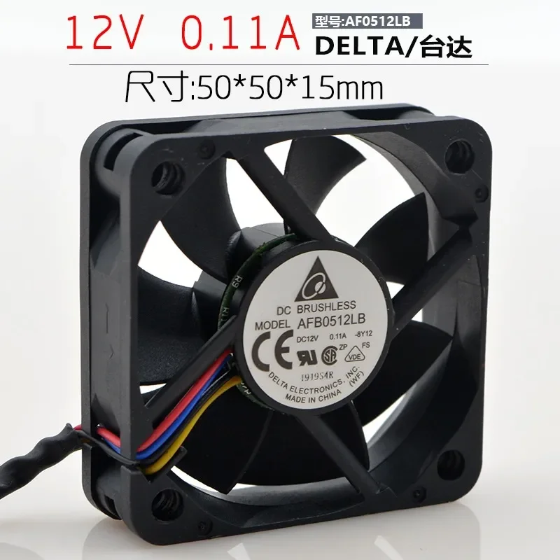 for Delta AFB0512LB 5015 12V 0.11A 5CM PWM Temperature Control Silent Chassis Cooling Fan