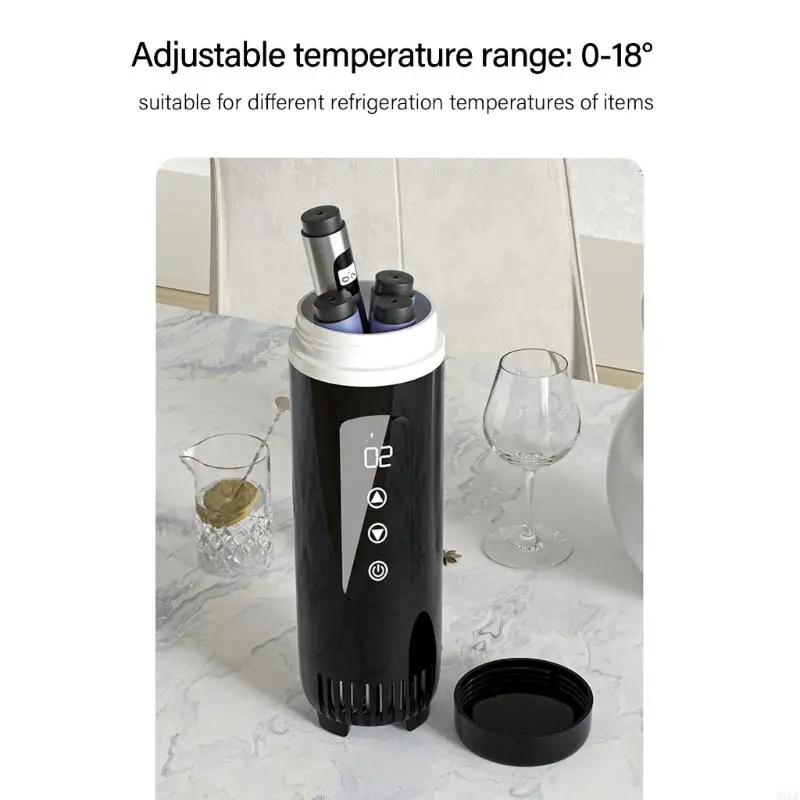 Portable LCD Portable Refrigerated Cup Coolers Flask Outdoor Beverage Refrigerator Fridge for Outdoor