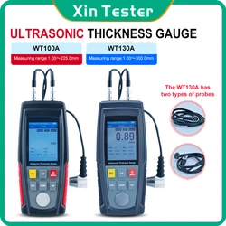 Xin Tester Digital Ultrasonic Thickness Gauge Color Screen Steel Plate Glass Plastic Ceramic Thickness Meter Recharge Battery