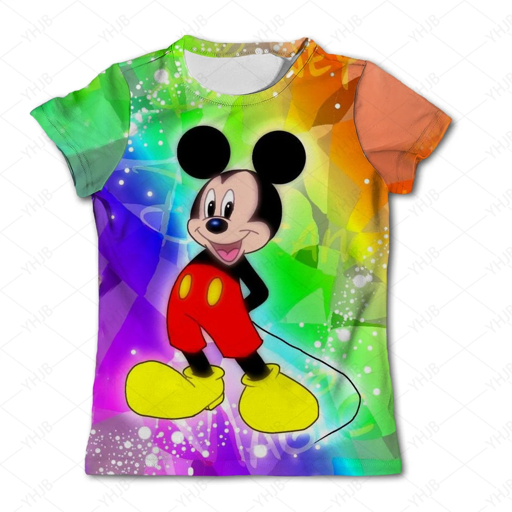 

Lovely Disney Mickey Mouse T-shirt For Kids Girls Clothes T-shirts Children Summer Short Sleeve Baby T Shirt Birthday Gift 3-14T