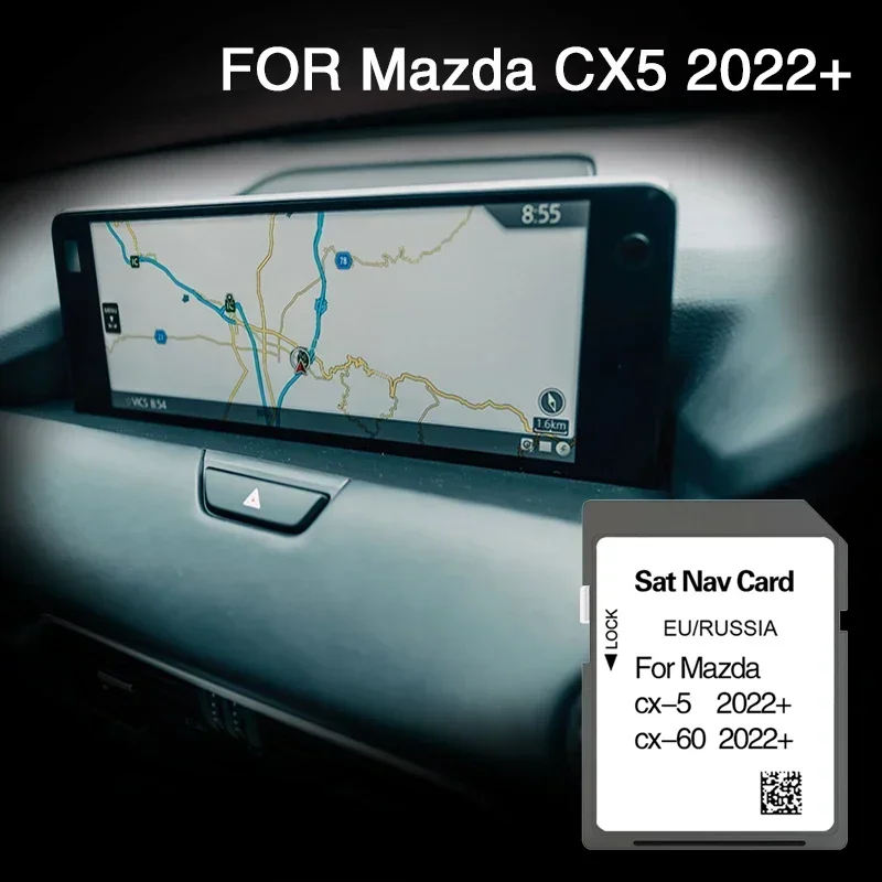 32GB SD Map Card for Mazda CX-5 2022 Europe Automobile Navigation Accessories GPS Road Version Tracking