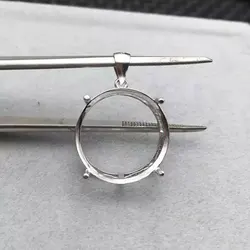 Simple Round Gemstone Pendant Mounting Setting 925 Silver Pendant Setting with Gold Plated Wholesale Price Jewelry DIY Supplier