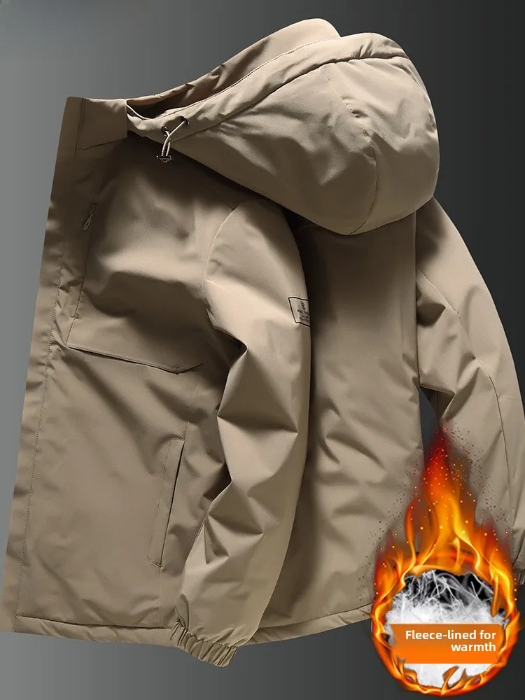 

Мужская осенне-зимняя спортивная куртка Thiened Aphene из утепленного хлопка, свободного кроя, больших размеров, для полных мужчин, с подкладкой...