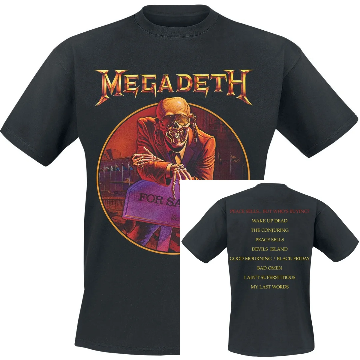 Top-Sommer-Megadeth-Grafik-Baumwoll-Band-T-Shirt, Unisex, Sommer-Kurzarm, Modemarke, Luxus, lässig, Vintage-T-Shirts – Detail 6