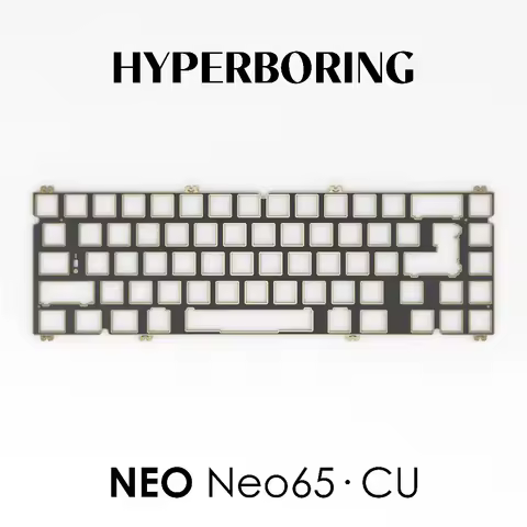 HYPERBORING Neo65 CU Keyboard Plate Custom PP PC FR4 Aluminum Red Copper Brass Plate Mechanical Keyboard PCB Accessories Gifts