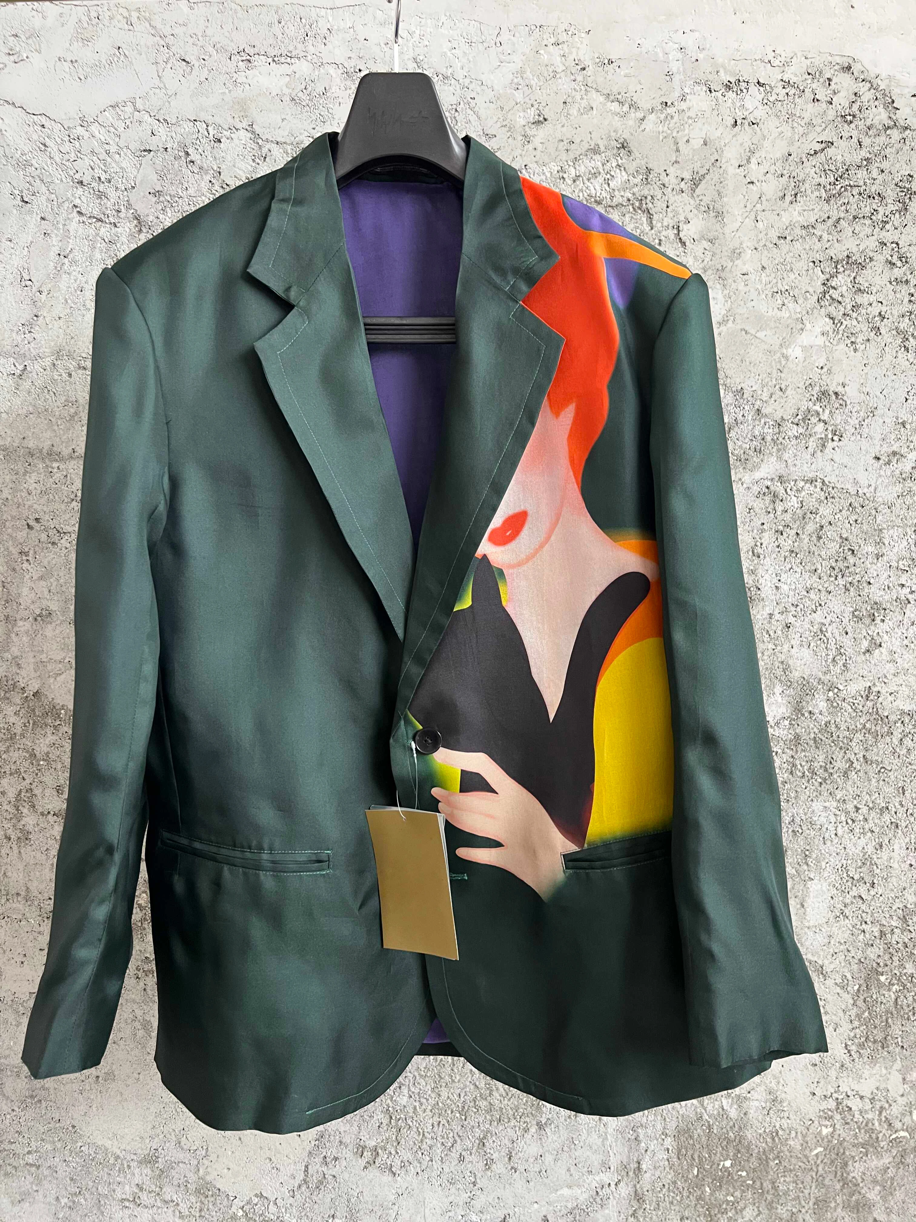 

TOP-YAMAMOTO Original Silk Oil Painting Printed Suit Japan Hand-painted Limited Edition