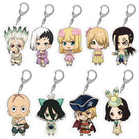 Dr.STONE TV Anime Toy Senku Ishigami Gen Asagiri Ryusui Nanami Soyuz Kirisame Homura Momiji Acrylic keychain Bag pendant gift