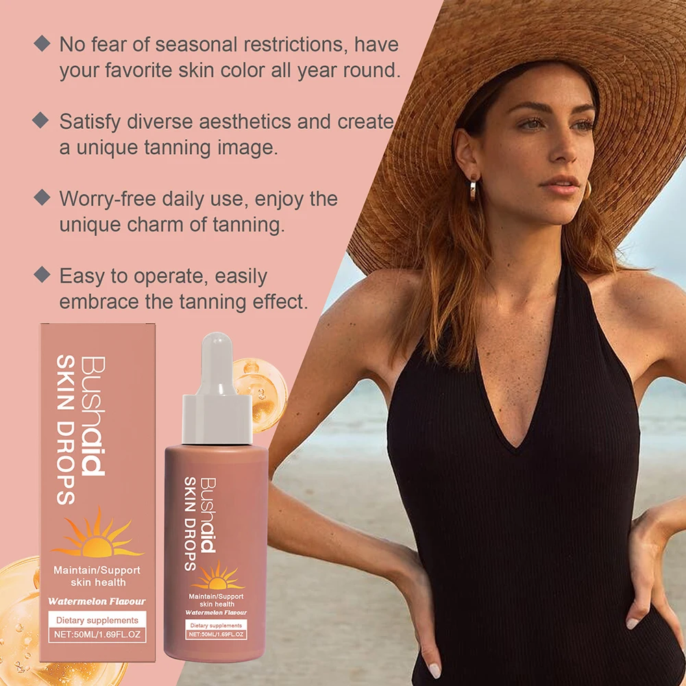 50ml Sunless Tanning Drops To Drink Drinkable Sunless Tanning Drops Promotes Skin Health Pigmentation Drops For Face Body