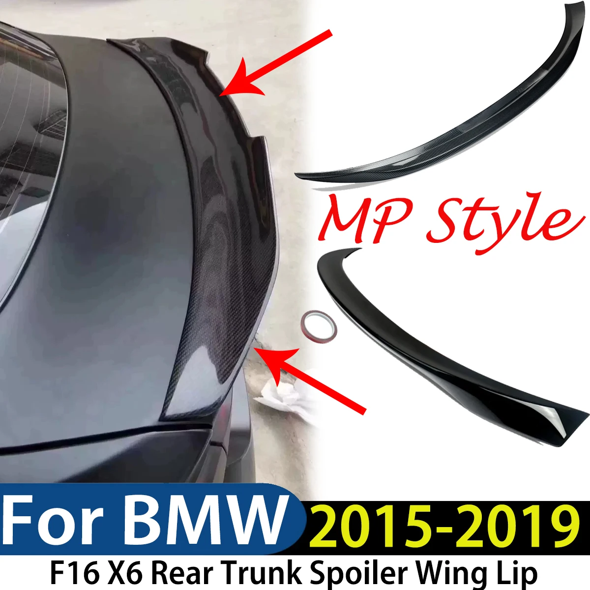

for BMW F16 X6 2015 2016 2017 2019 MP Style Car Rear Bumper Lip Spoiler Trunk Boot Wing Body Kit Modification Exterior Tuning