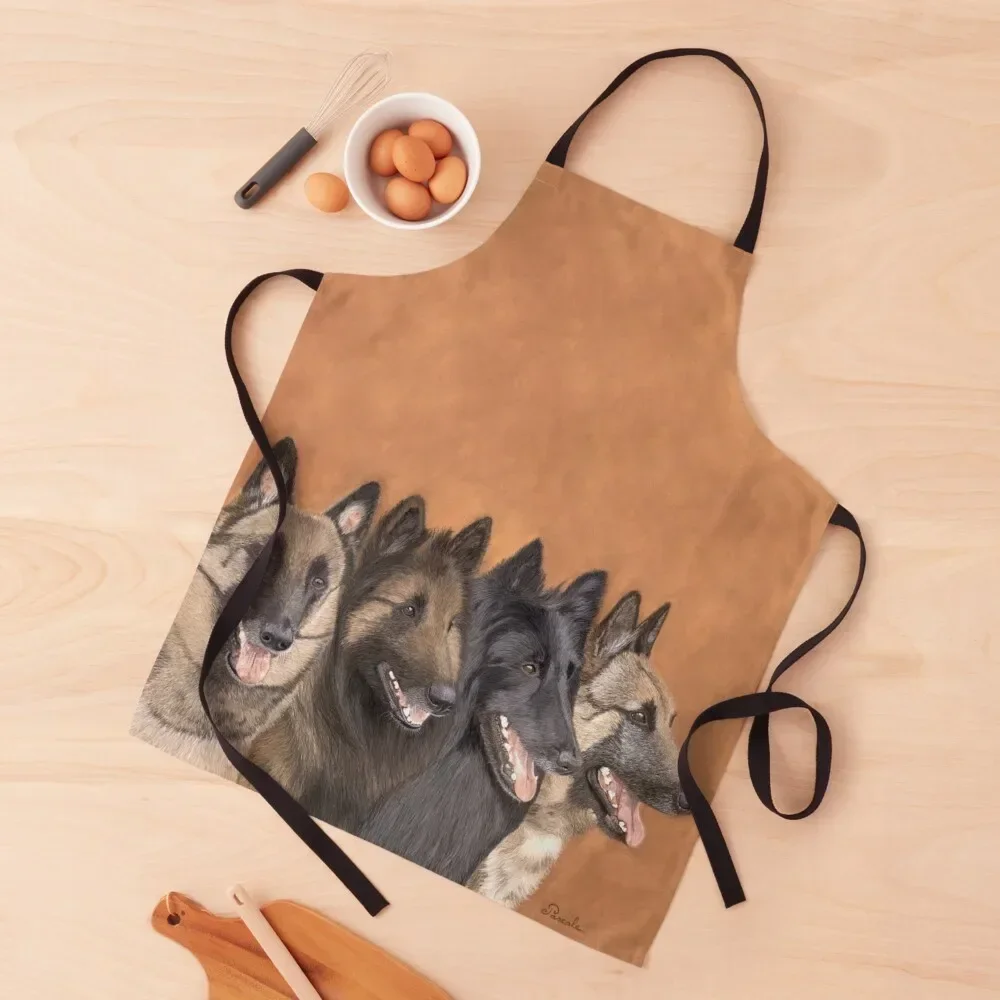 

Four varieties of the Belgian shepherds Apron barber uniform Hairdressing Apron