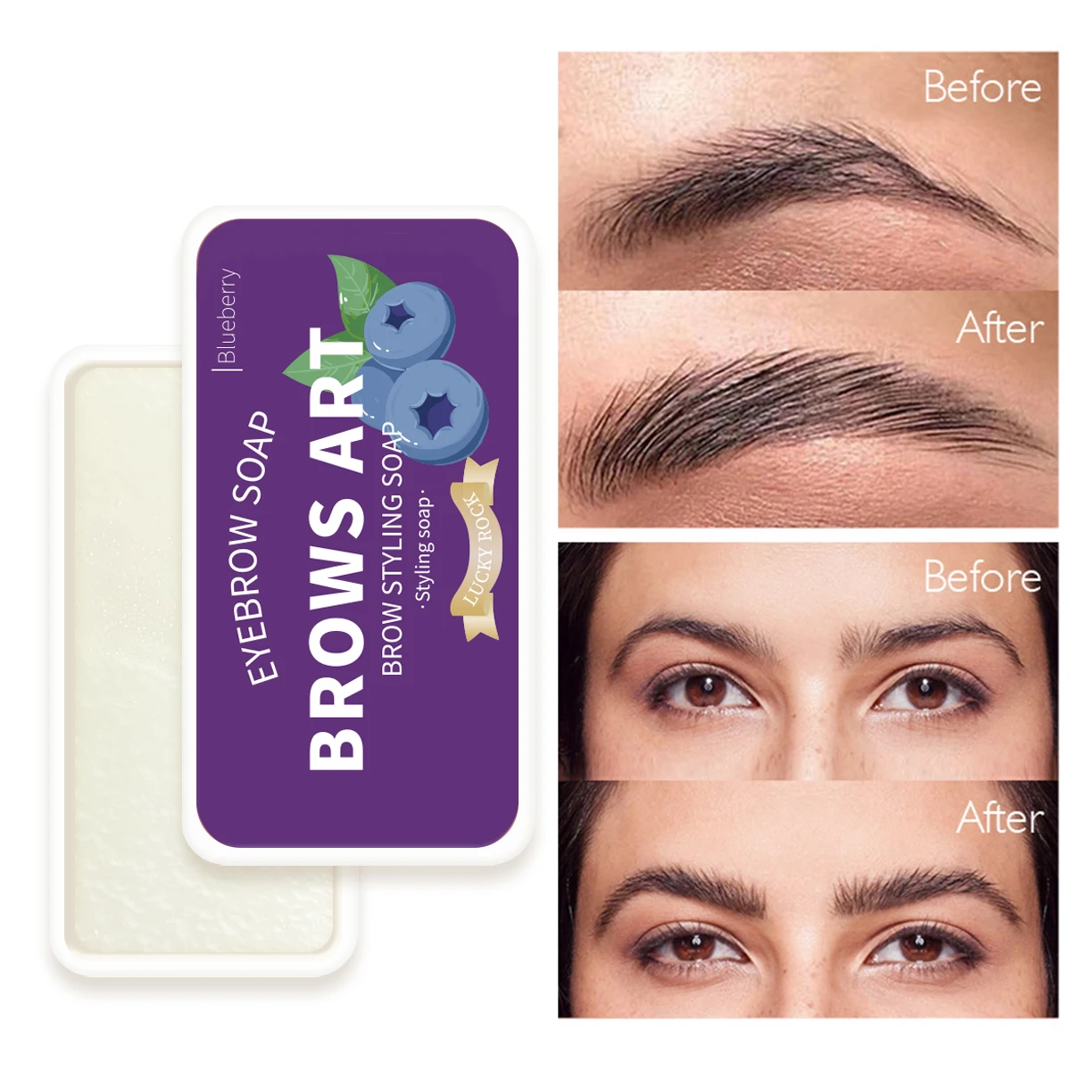 4-color eyebrow styling wax, styling gel, waterproof, natural, long-lasting, transparent eyebrow soap, eyebrow styling cream