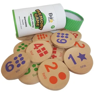 Smart Memory Game Numbers Classic Matching Wooden Memory Game for Ages 3 and Up