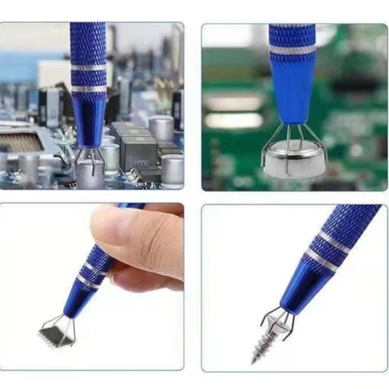 Body Piercing Jewelry Grabber Four Claws Bead Pick-up Tool Diamond Gem Prong Holder Tweezer  Catcher Sprinkle Pen Grabber Tool