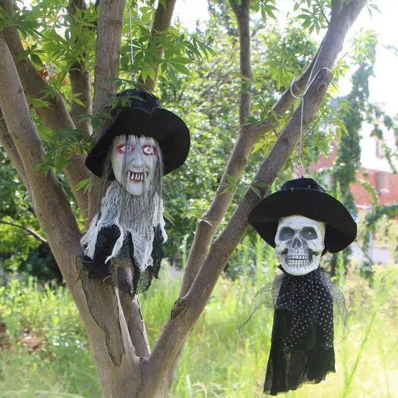 

Halloween new electric turn head luminous horror atmosphere house secret room decoration