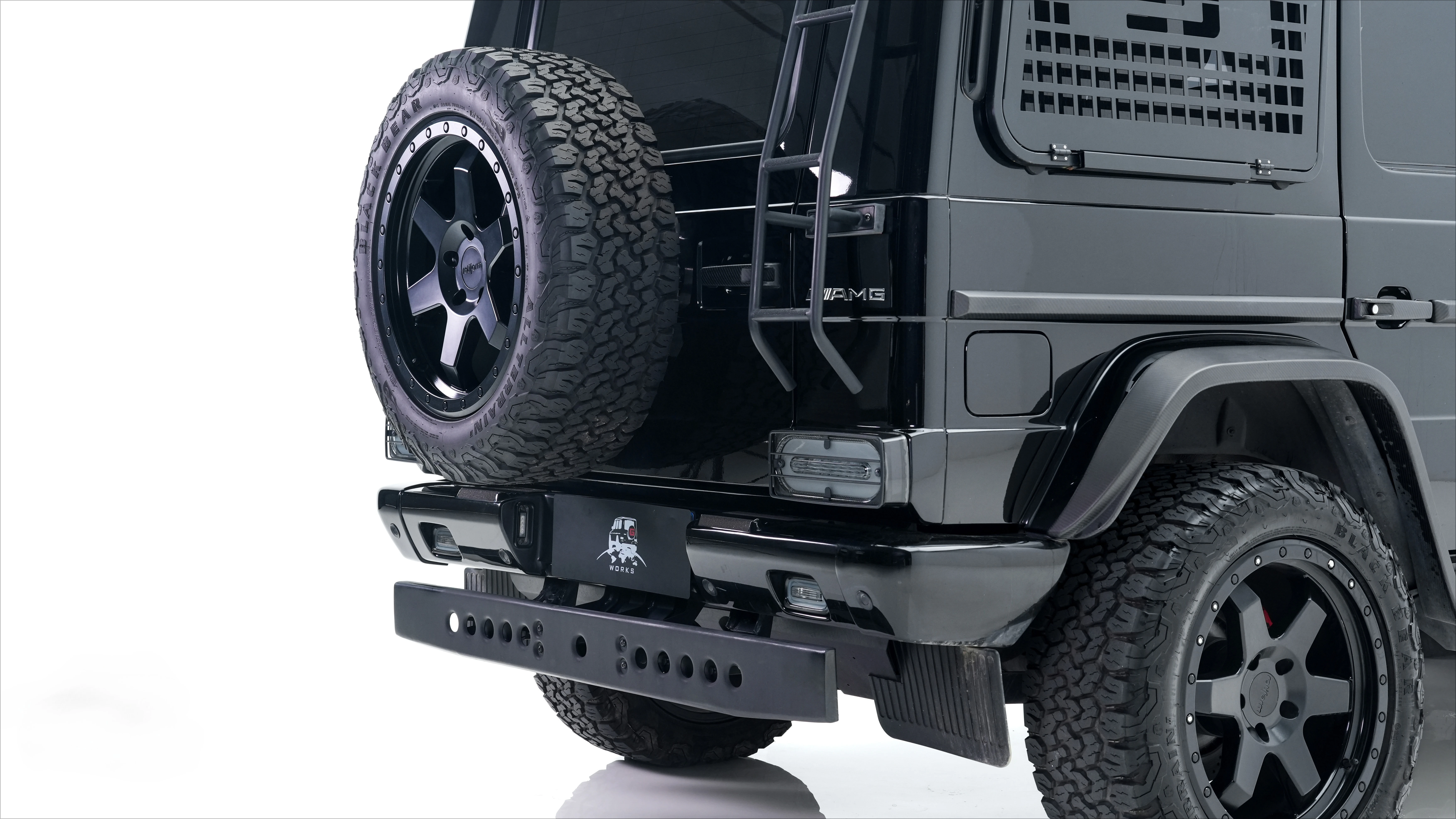 For Mercedes G Class W463 4x4 Style Rear Guard Rear Bumper Protect Rear Bull Bar 4x4 Black Exterior Parts G500 G63 view 2