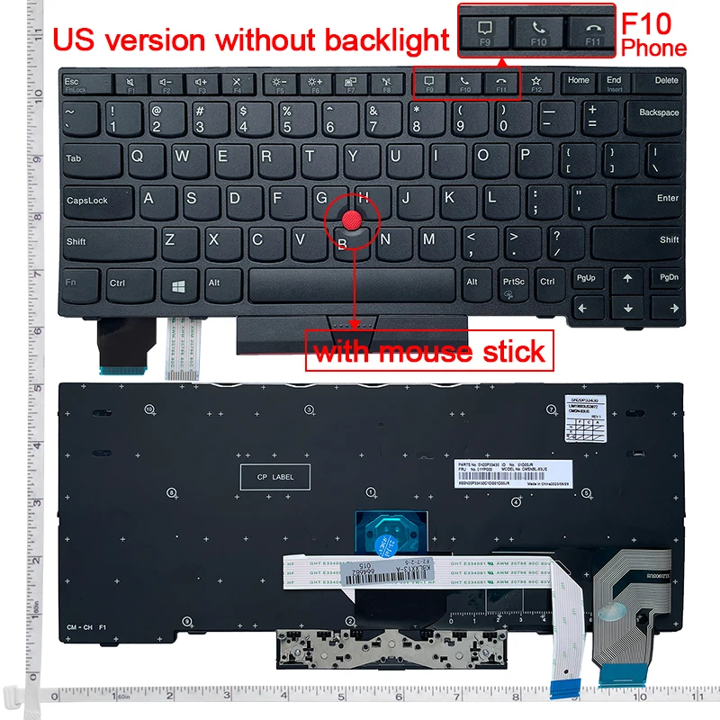 Imagem -03 - Teclado para Notebook dos Eua para Lenovo Thinkpad X13 Gen1 X13 X13 Gen3 L13 Gen2 L13 Gen Inglês Gen Novo