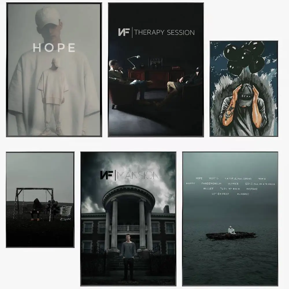 

N-NF рэпер певец плакат HD искусство липкая стена водостойкая домашняя гостиная спальня бар эстетическое украшение