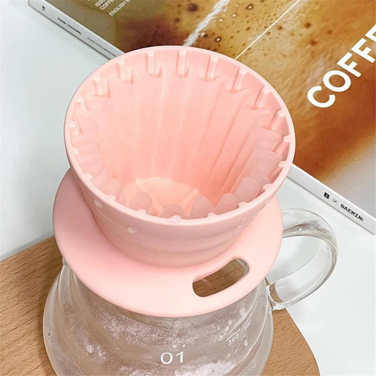 ATYP Silicone Foldable Filter Cup Portable Coffee Filter Cup Cake Coffee Filter B