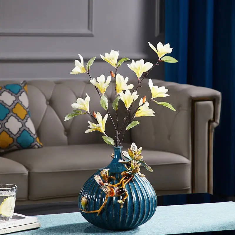 

Enamel ceramic vase ornament light luxury home creative living room entrance jewelry
