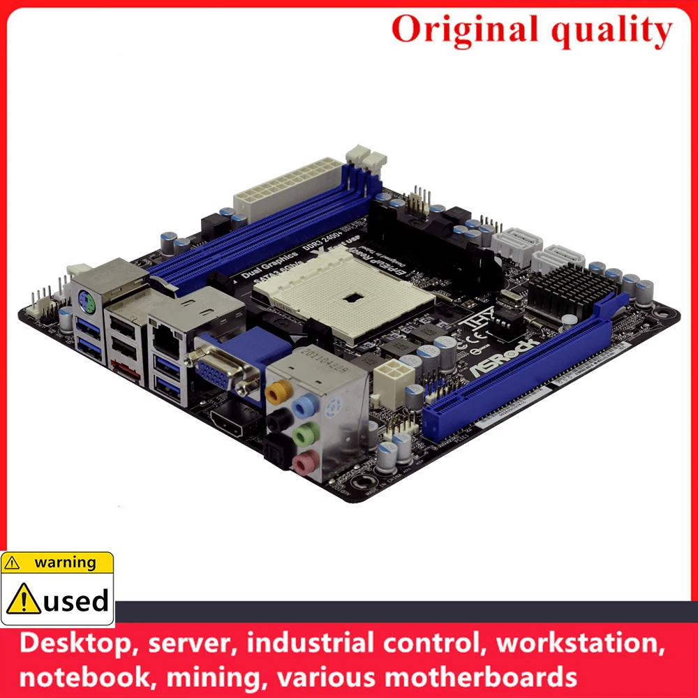 Used For ASROCK A75M-ITX MINI ITX Motherboards Socket FM1 DDR3 16GB For AMD A75 Desktop Mainboard SATA III USB3.0