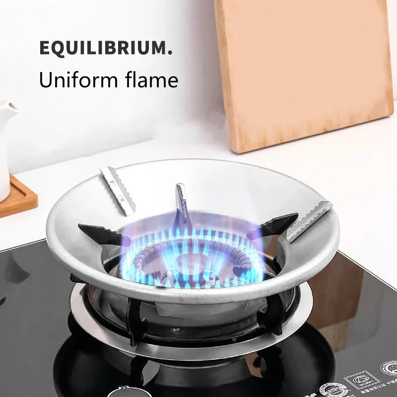 Home Gas Stove Fire Wind Proof Energy Saver Cover Wind Shield Bracket Disk Fire Reflection Windproof Stand Kitchen Cooker Cover