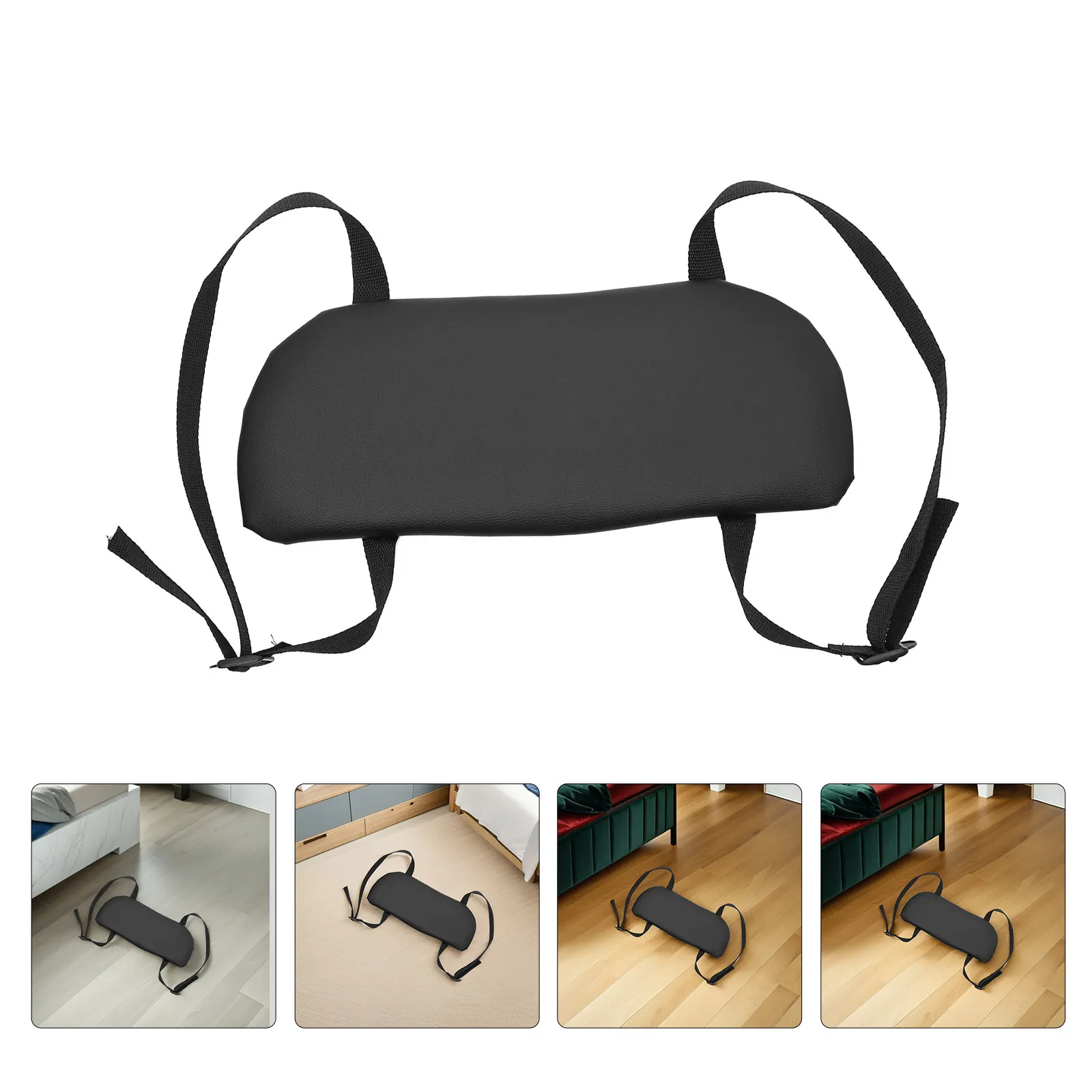 2Pcs Adjustable Massage Table Armrest Soft Sponge Hanging Arm Shelf Spa Bed Arm Rest Support Black Universal Under Headrest