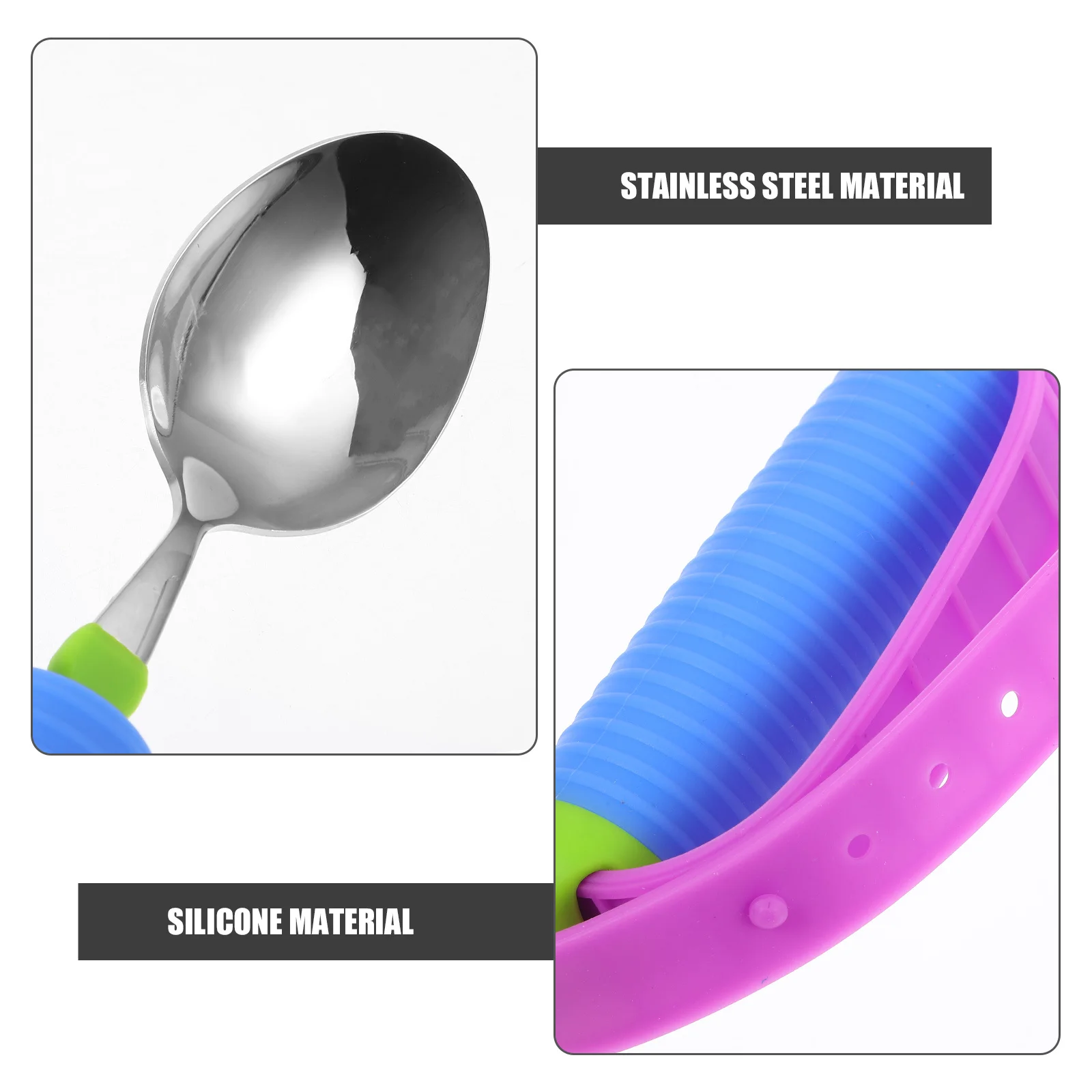 Адаптивная ложка, нескользящая портативная посуда для еды для пожилых людей с ограниченными возможностями, защита от сквозняков, защита от разливов, совок, посуда для инвалидов