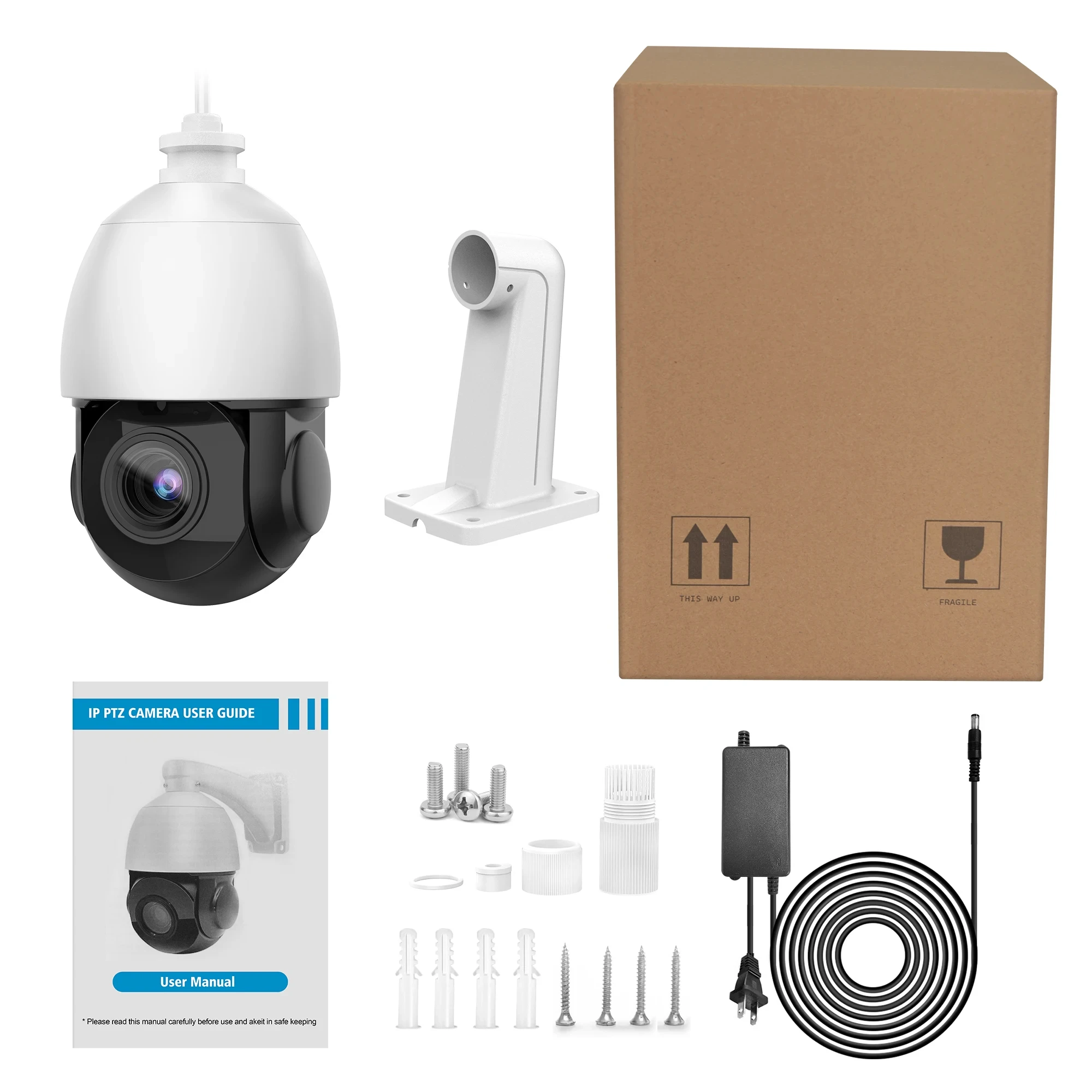 Hikvision Compatible 4K 8MP POE 50X Zoom Speed Dome PTZ IP Camera IR100M Outdoor Video Surveillance Camera CCTV Security Camera