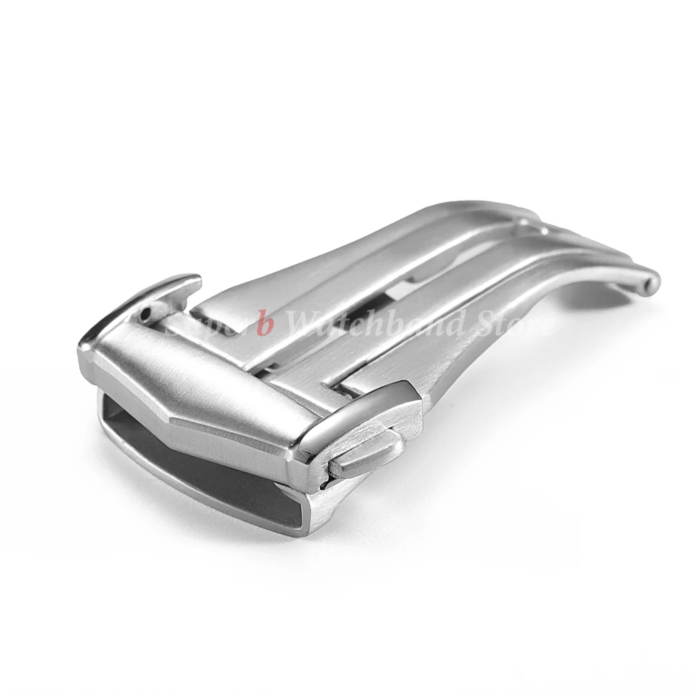 18 مللي متر 20 مللي متر مشبك ساعة من الفولاذ المقاوم للصدأ لساعة أوميغا الجلدية المطاطية حزام نشر المشبك فراشة زر الملحقات