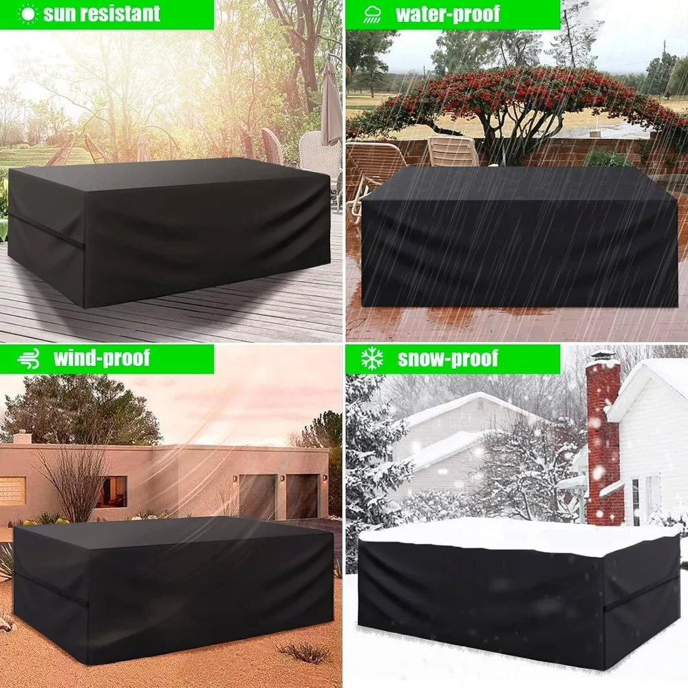 Patio Furniture Cover ,Waterproof Outdoor Sectional Couch Set Covers ,General Purpose,Rectangular Heavy Duty Weatherproof