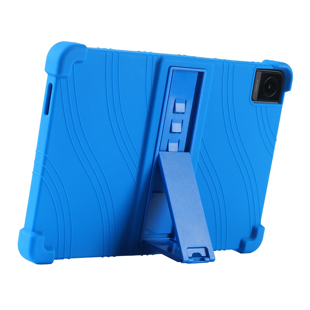 For TCL Tab 10L Gen3 10.1 Inch Skin 4 Corners Shockproof Airbags TCL Soft Silicone Ajustable Stand Precise Cover