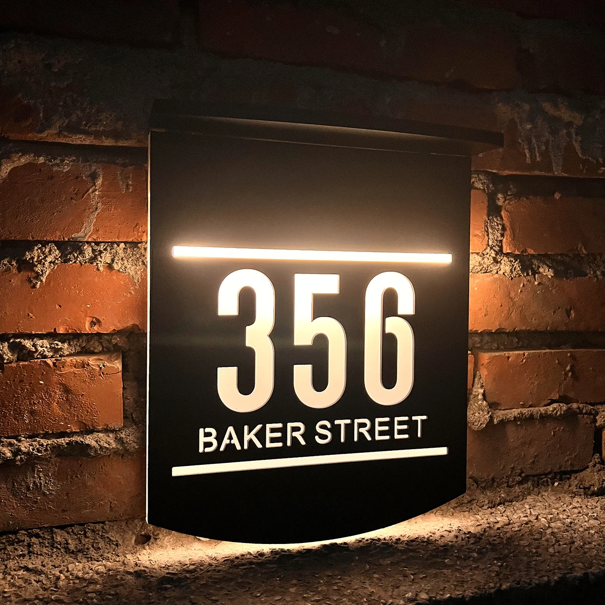 

Solar Address Sign Lighted Address Plaque Outdoor Waterproof LED Acrylic Address Numbers Wall Mount House Numbers for Outside