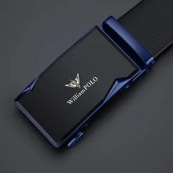 Men's leather belt, fashionable automatic buckle belt, personalized and versatile casual belt