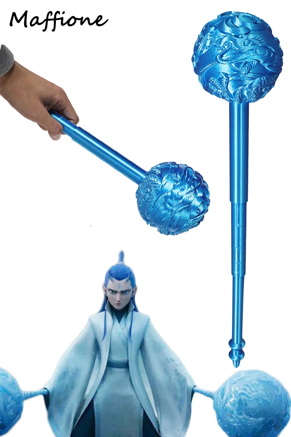 

Aobing Cosplay Ao Bing Weapoon 2025 Movie Ne Zha 2 Costume Accessories Ice Hammer Ornament Gifts Halloween Party Carnival Props