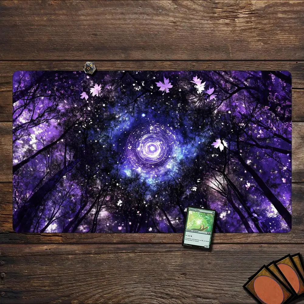 Mysterious Starry Vortex MTG Playmat Magic Card Battle Mat Non-Slip Durable 35X60CM Commander playmat Board Game Mat for TCG