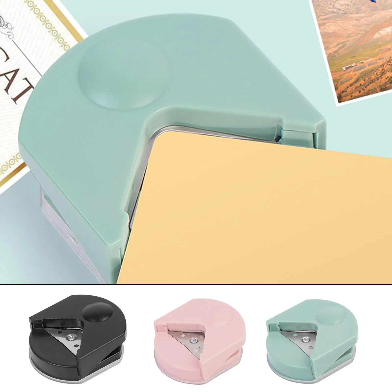 Round Corner Cutter PVC Film Photo Business Card Chamferer Paper Circle Corner Trimmer Punch for DIY Projects Scrapbooking