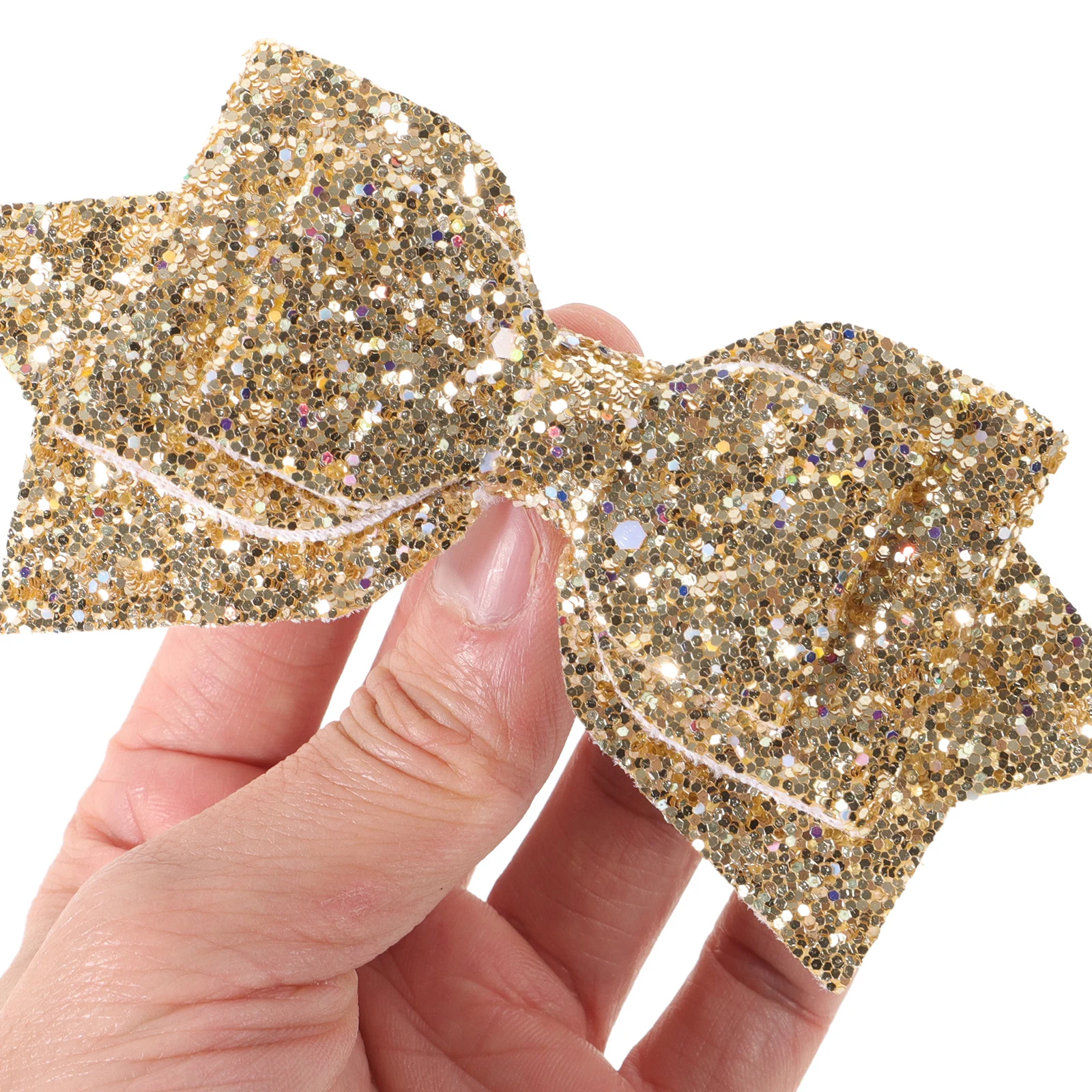 

2Pcs Sequin Hair Bow Clips Cloth Material Elegant Design for Prom Wedding Banquet Accessories Sequin Hair Bow Clips