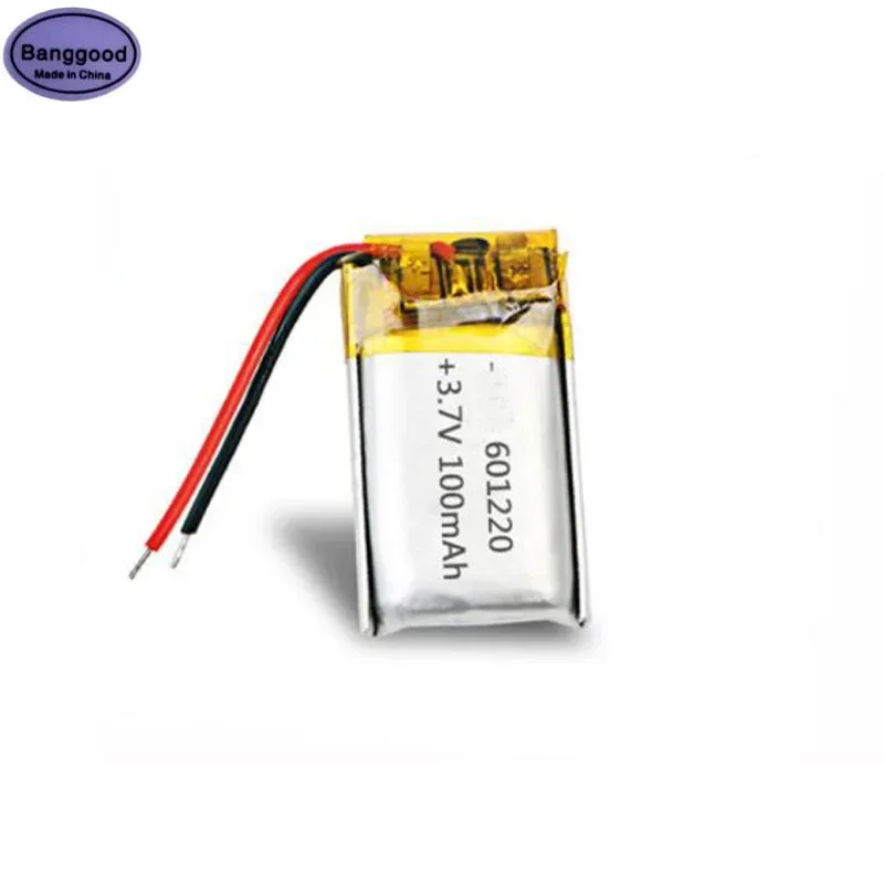 10pcs Banggood 3.7V 100mAh 601220 061220 Lipo Polymer Lithium Rechargeable Li-ion Battery Cells Fit 601221 061221 Model Battery