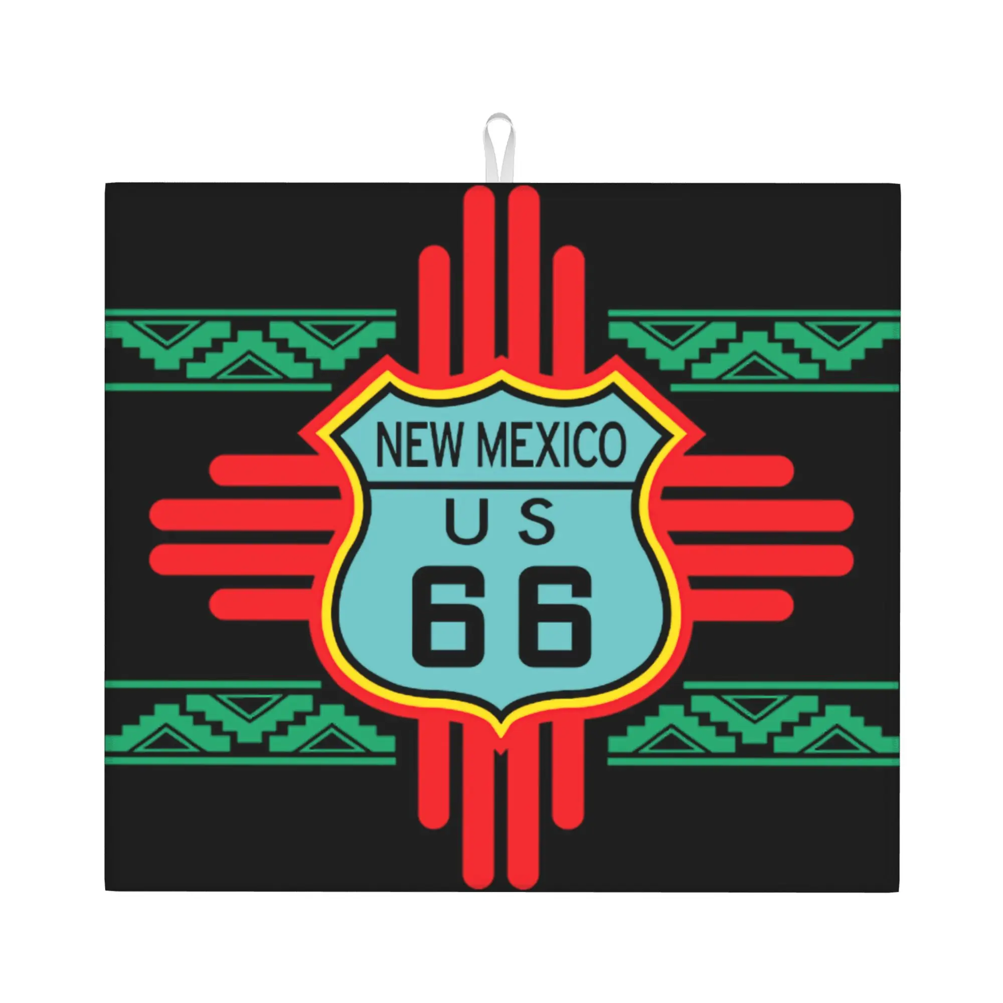 Motorcycle Tour Route 66 Non Slip Kitchen Counter Protector Mat Barware Tableware Reusable  Bathroom Drying Mat For Kitchen