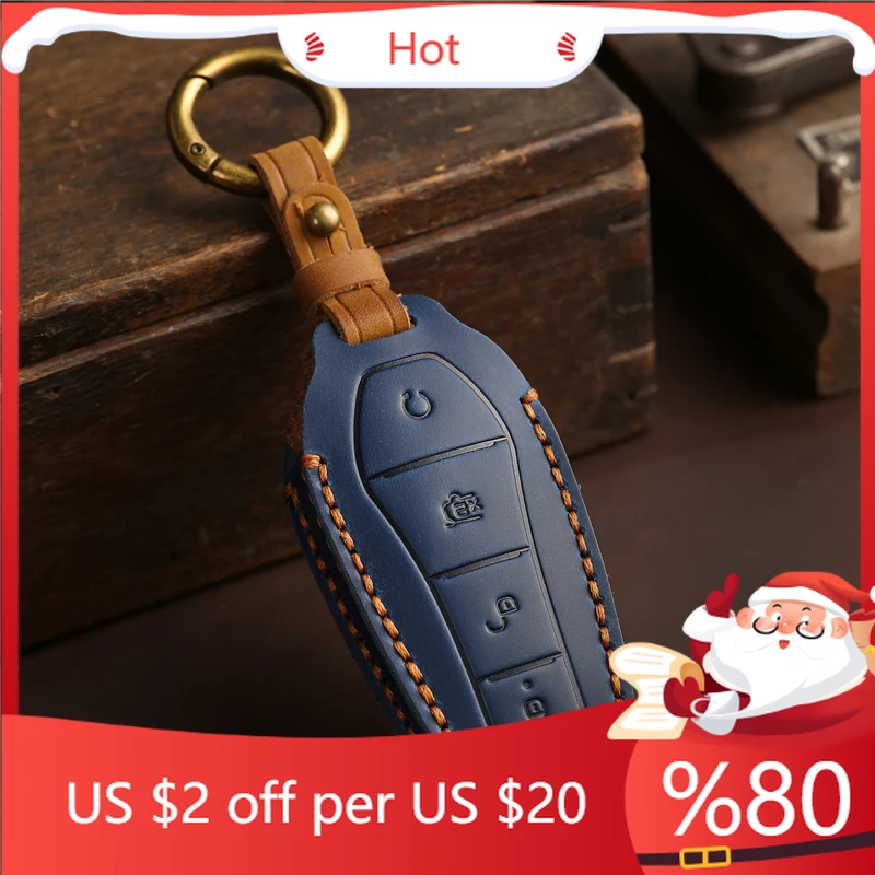

Hot Leather Car Remote Key Cover Case Holder shell For BYD New ATTO 3 Atto 2 Song Pro Shark 6 Dolphin Mini Sea Interior Stickers
