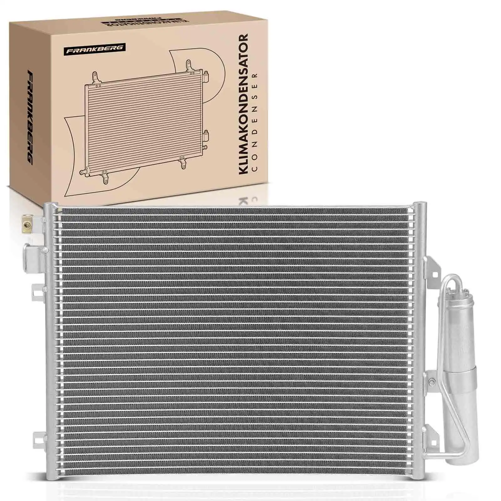 Frankberg 1x klimaatcondensator voor Renault Logan Clio Dacia Sandero stationwagen 8200090213 8200241088 6001550660 8200513983 8200682406