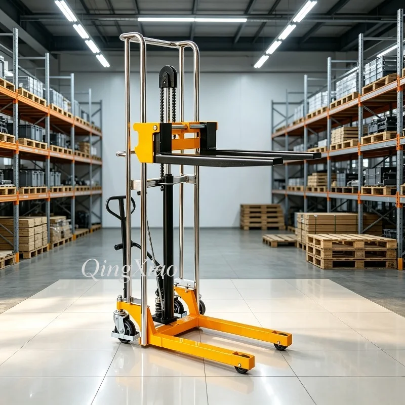 Mini Light Foot Hydraulic Stacker Small Forklift Single Operator Mold Lifter For Factory Equipment And Parts Handling Work
