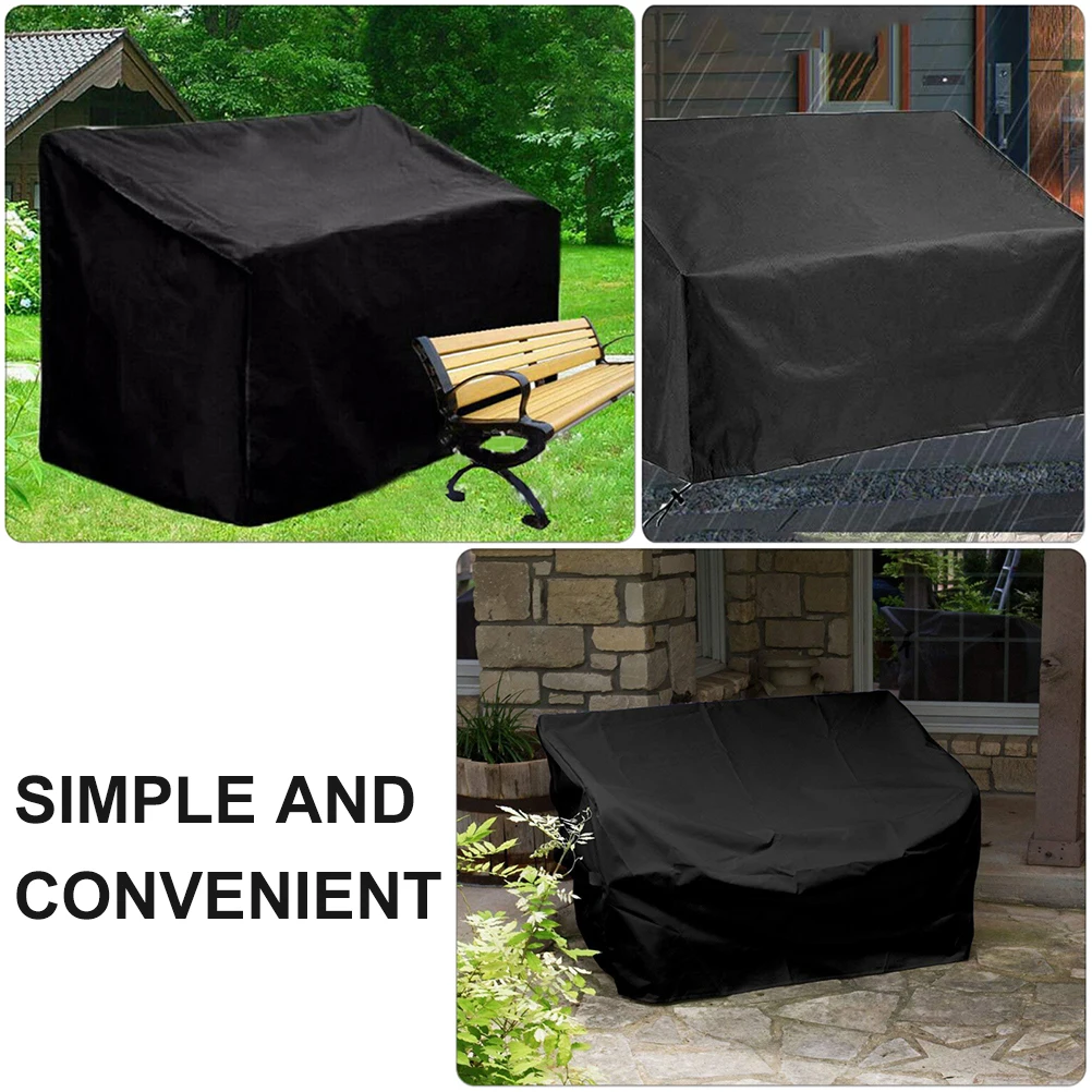 

Garden Bench Cover Waterproof Dustproof Outdoor Furniture Protector Park Seat Foldable Storage Long Life Environmental Sunproof